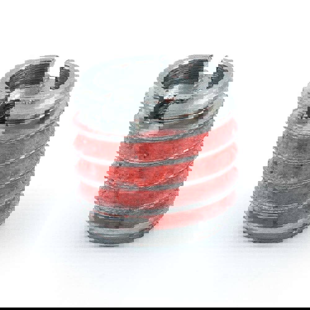 Thread Locking Insert: M12 x 1.75 Internal Thread, M16 x 2 External Thread, Metric Coarse, 17 mm OAL, Self-Lock Wall